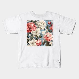 Shabby Chic Flowers Pattern 19 Kids T-Shirt